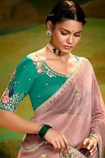 Picture of  Smashing Tissue Organza Designer Saree for Sangeet and Parties