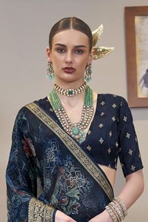 Picture of  Mesmerizing Silk Designer Saree for Engagement, Sangeet and Parties