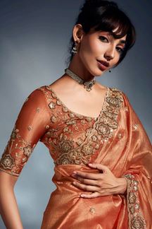 Picture of  Amazing Pure Silk Designer Saree for Wedding and Reception
