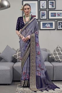 Picture of  Surreal Silk Designer Saree for Sangeet and Parties