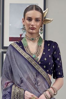 Picture of  Surreal Silk Designer Saree for Sangeet and Parties