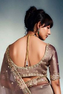 Picture of  Classy Pure Silk Designer Saree for Wedding and Reception