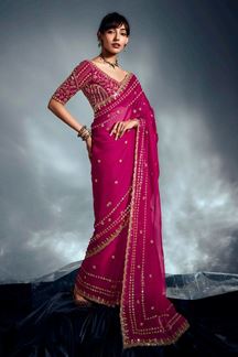 Picture of  Royal Pure Silk Designer Saree for Wedding and Reception