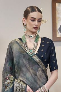 Picture of  Irresistible Silk Designer Saree for Sangeet and Parties