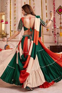 Picture of Impressive Viscose Cotton Designer Navratri Lehenga Choli for Garba Dance and Festival Celebrations