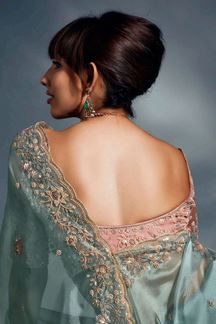 Picture of  Pretty Pure Silk Designer Saree for Engagement and Reception