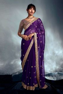 Picture of  Surreal Pure Silk Designer Saree for Wedding and Reception