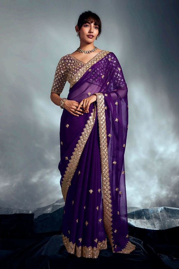 Picture of  Surreal Pure Silk Designer Saree for Wedding and Reception