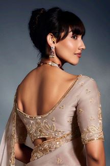 Picture of  Delightful Pure Silk Designer Saree for Engagement and Reception
