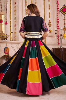 Picture of  Fascinating Viscose Cotton Designer Navratri Lehenga Choli for Garba Dance and Festival Celebrations