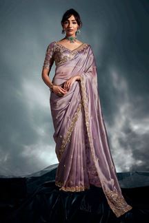 Picture of  Charming Pure Silk Designer Saree for Wedding and Reception
