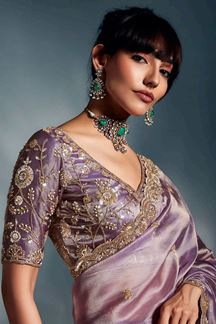 Picture of  Charming Pure Silk Designer Saree for Wedding and Reception