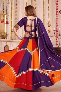 Picture of  Gorgeous Viscose Cotton Designer Navratri Lehenga Choli for Garba Dance and Festival Celebrations