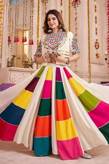 Picture of  Heavenly Viscose Cotton Designer Navratri Lehenga Choli for Garba Dance and Festival Celebrations
