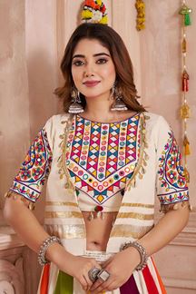 Picture of  Heavenly Viscose Cotton Designer Navratri Lehenga Choli for Garba Dance and Festival Celebrations