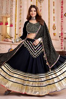 Picture of  Glorious Viscose Cotton Designer Navratri Lehenga Choli for Garba Dance and Festival Celebrations