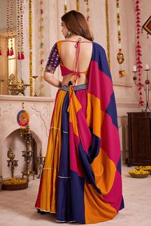 Picture of  Magnificent Viscose Cotton Designer Navratri Lehenga Choli for Garba Dance and Festival Celebrations