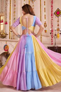 Picture of  Beautiful Viscose Cotton Designer Navratri Lehenga Choli for Garba Dance and Festival Celebrations