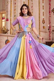 Picture of  Beautiful Viscose Cotton Designer Navratri Lehenga Choli for Garba Dance and Festival Celebrations