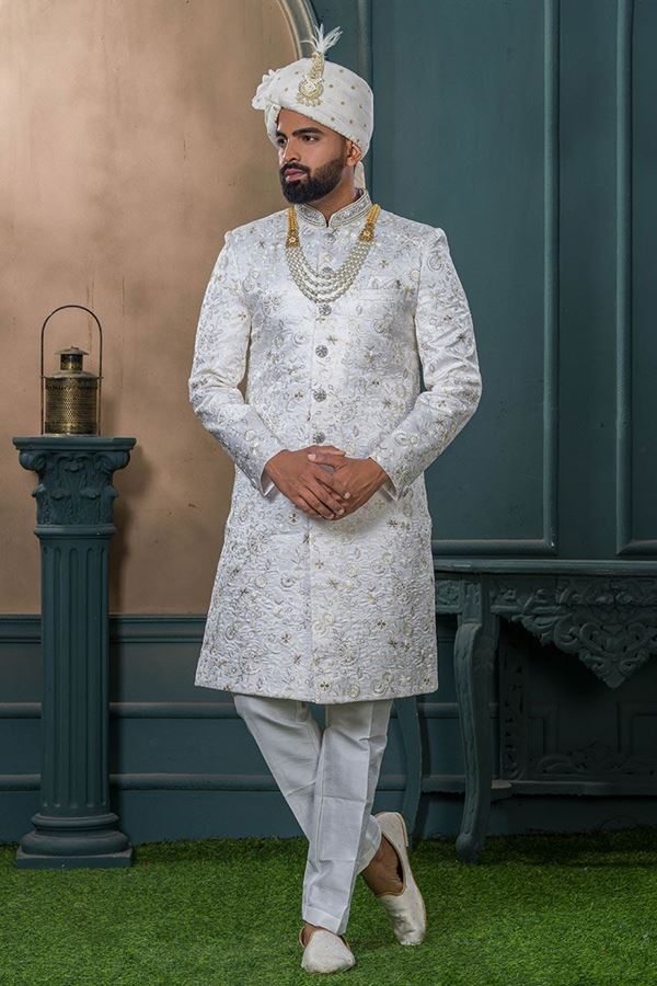 Picture of AppealiOff-White Designer Sherwani for Wedding