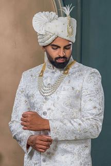 Picture of AppealiOff-White Designer Sherwani for Wedding