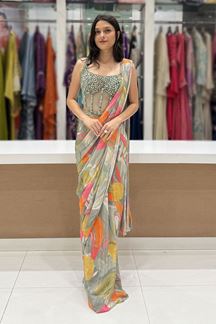 Picture of Royal Georgette Designer Saree for Engagement, Sangeet, and Parties
