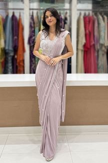 Picture of Outstanding Georgette Designer Saree for Engagement, Sangeet, and Parties