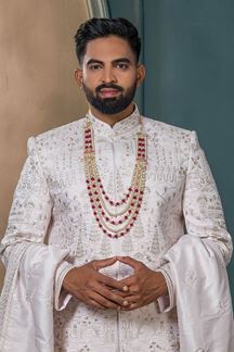 Picture of  Charismatic Light Pink Designer Sherwani for Wedding
