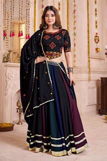 Picture of Appealing Viscose Cotton Designer Navratri Lehenga Choli for Garba Dance and Festival Celebrations