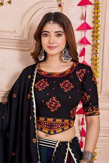 Picture of Appealing Viscose Cotton Designer Navratri Lehenga Choli for Garba Dance and Festival Celebrations