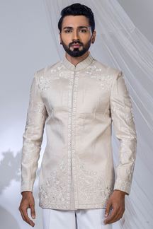 Picture of Aesthetic Pista Designer Jodhpuri Suit for Engagement, Wedding, and Reception