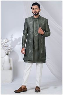 Picture of  Charming Mehendi Designer Jodhpuri Suit for Engagement, Wedding, and Reception