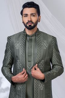 Picture of  Charming Mehendi Designer Jodhpuri Suit for Engagement, Wedding, and Reception