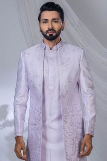 Picture of  Enticing Purple Designer Jodhpuri Suit for Engagement, Wedding, and Reception