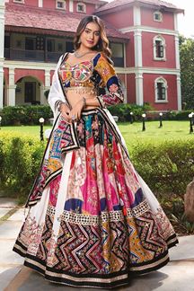 Picture of  Appealing Viscose Cotton Designer Navratri Lehenga Choli for Garba Dance and Festival Celebrations