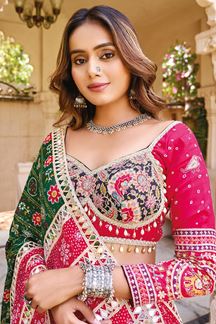 Picture of  Astounding Viscose Cotton Designer Navratri Lehenga Choli for Garba Dance and Festival Celebrations