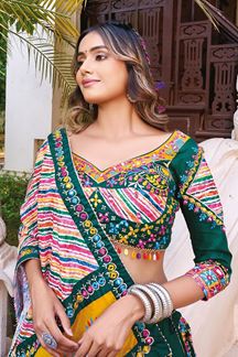 Picture of  Ethnic Viscose Cotton Designer Navratri Lehenga Choli for Garba Dance and Festival Celebrations