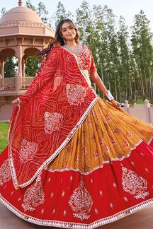 Picture of  Captivating Viscose Cotton Designer Navratri Lehenga Choli for Garba Dance and Festival Celebrations