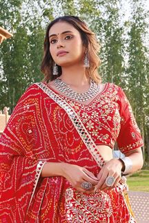 Picture of  Captivating Viscose Cotton Designer Navratri Lehenga Choli for Garba Dance and Festival Celebrations