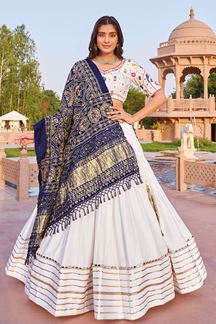 Picture of  Irresistible Viscose Cotton Designer Navratri Lehenga Choli for Garba Dance and Festival Celebrations