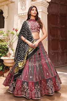 Picture of  Charismatic Viscose Cotton Designer Navratri Lehenga Choli for Garba Dance and Festival Celebrations