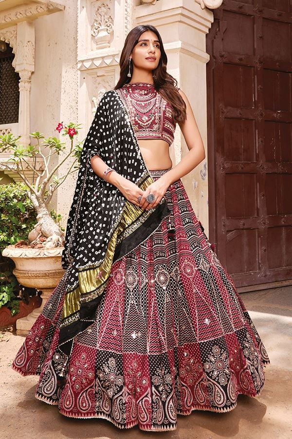 Picture of  Charismatic Viscose Cotton Designer Navratri Lehenga Choli for Garba Dance and Festival Celebrations