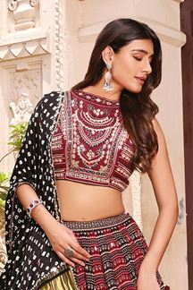 Picture of  Charismatic Viscose Cotton Designer Navratri Lehenga Choli for Garba Dance and Festival Celebrations