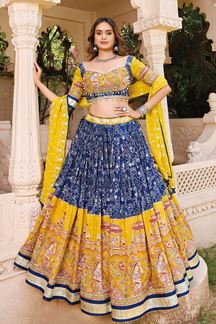 Picture of  Smashing Viscose Cotton Designer Navratri Lehenga Choli for Garba Dance and Festival Celebrations