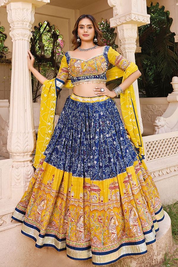 Picture of  Smashing Viscose Cotton Designer Navratri Lehenga Choli for Garba Dance and Festival Celebrations