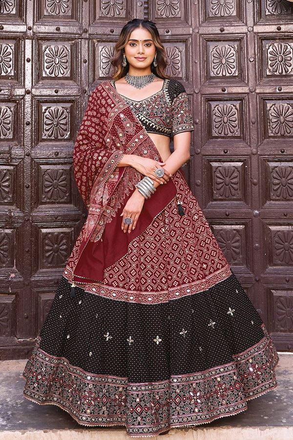 Picture of  Creative Viscose Cotton Designer Navratri Lehenga Choli for Garba Dance and Festival Celebrations