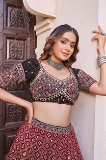 Picture of  Creative Viscose Cotton Designer Navratri Lehenga Choli for Garba Dance and Festival Celebrations