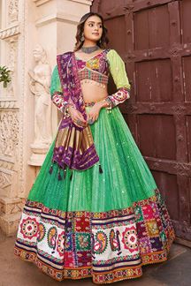 Picture of  Marvelous Viscose Cotton Designer Navratri Lehenga Choli for Garba Dance and Festival Celebrations