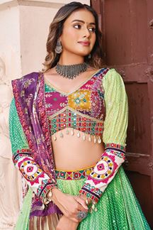 Picture of  Marvelous Viscose Cotton Designer Navratri Lehenga Choli for Garba Dance and Festival Celebrations