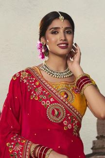 Picture of  Charming Silk Designer Saree for Wedding and Reception